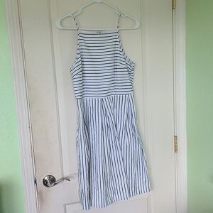 Valley Girl Stripped Halter Dress